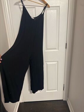 Z Supply Black Wide-Leg Spaghetti Strap Jumpsuit